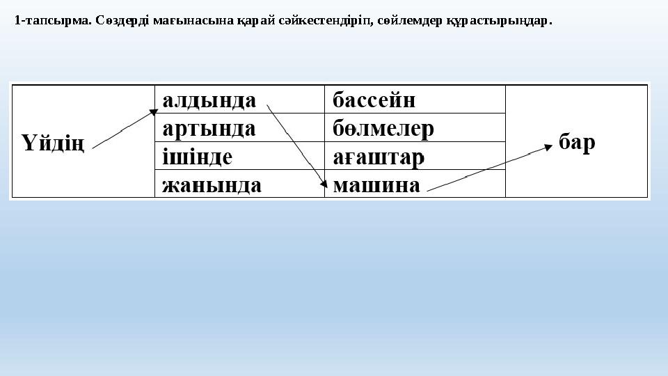 Дикасы бар кисканың суреті (жоспар)