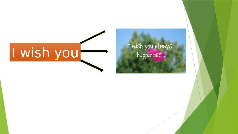 I wish you