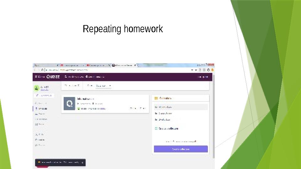 Repeating homework