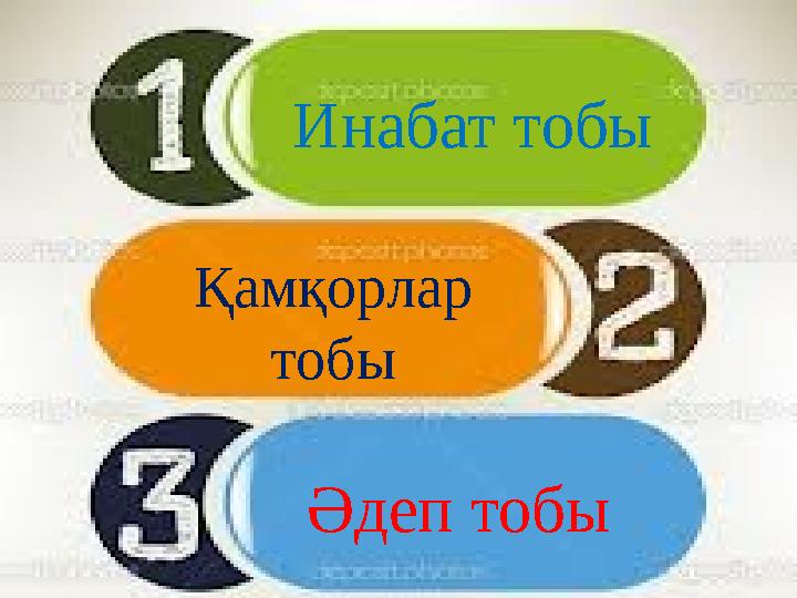 Инабат тобы Қамқорлар тобы Әдеп тобы