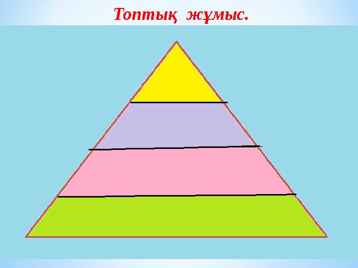 Топтық жұмыс.