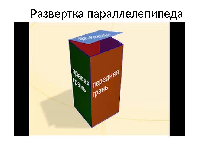 Развертка параллелепипеда