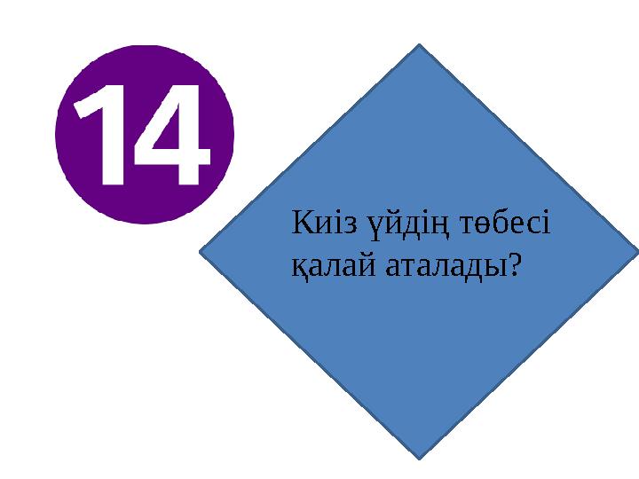 Киіз үйдің төбесі қалай аталады?