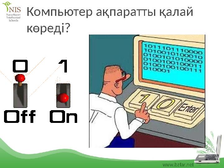 www.bzfar.net Компьютер ақпаратты қалай көреді?