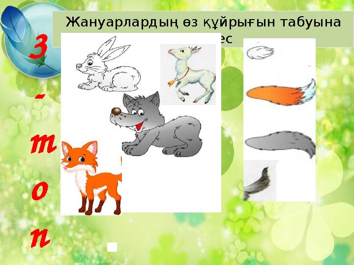 3 - т о п Жануарлардың өз құйрығын табуына көмектес