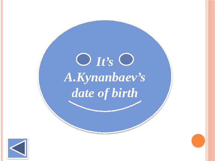 It’s A.Kynanbaev’s date of birth