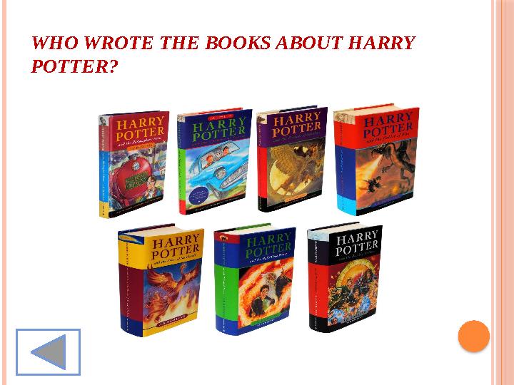 WHO WROTE THE BOOKS ABOUT HARRY POTTER?
