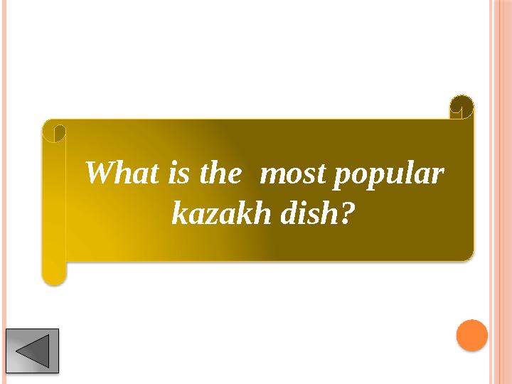 What is the most popular kazakh dish?