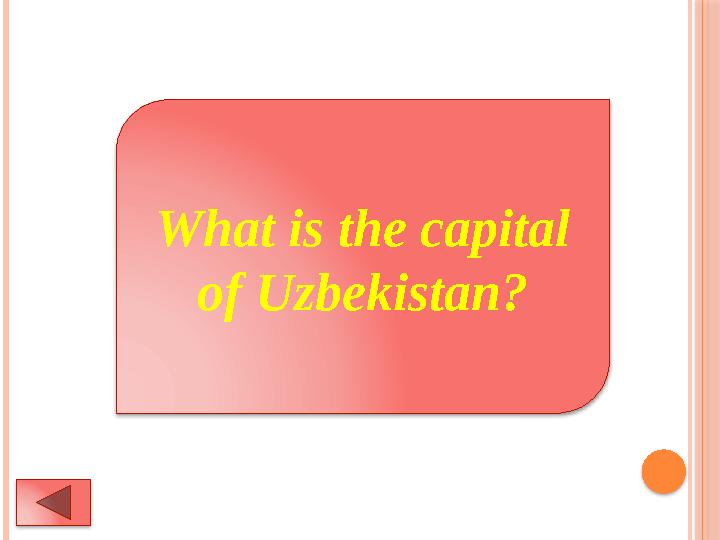 What is the capital of Uzbekistan?