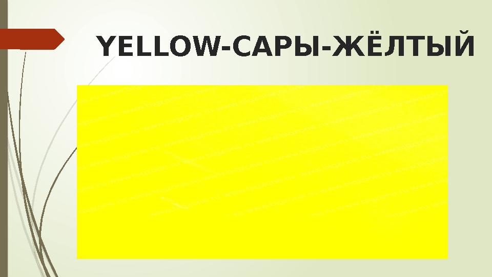 YELLOW-САРЫ-ЖЁЛТЫЙ