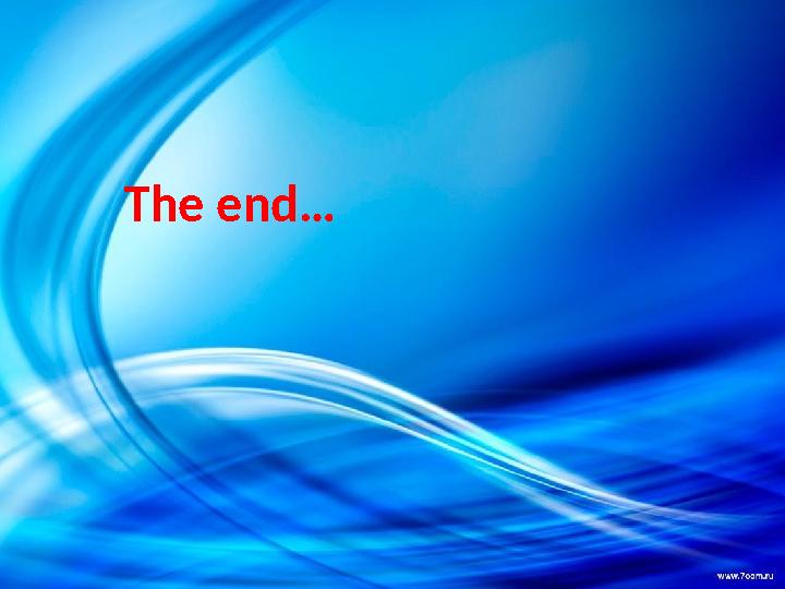 The end…