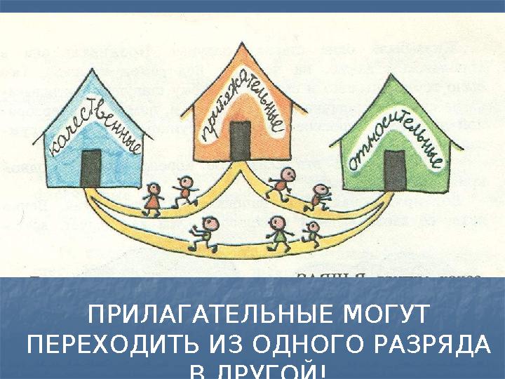 ПРИЛАГАТЕЛЬНЫЕ МОГУТ ПЕРЕХОДИТЬ ИЗ ОДНОГО РАЗРЯДА В ДРУГОЙ!