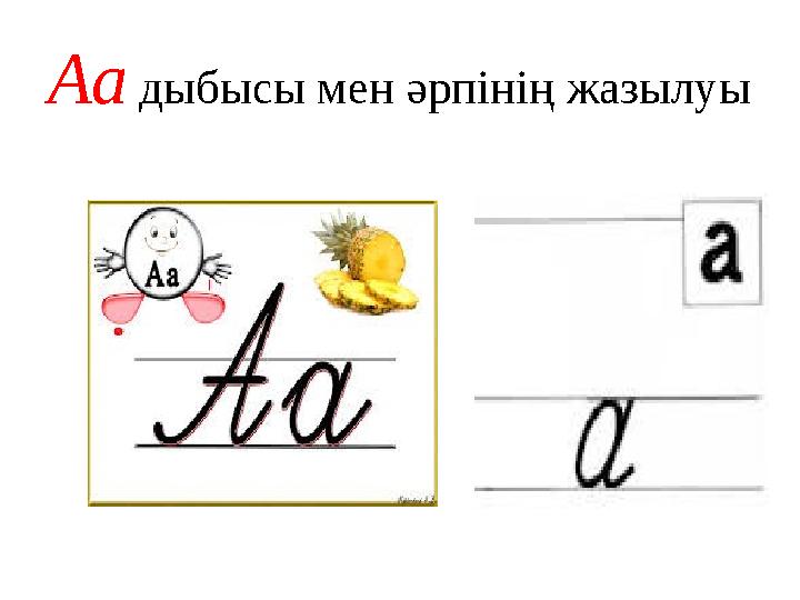 Аа дыбысы мен әрпінің жазылуы