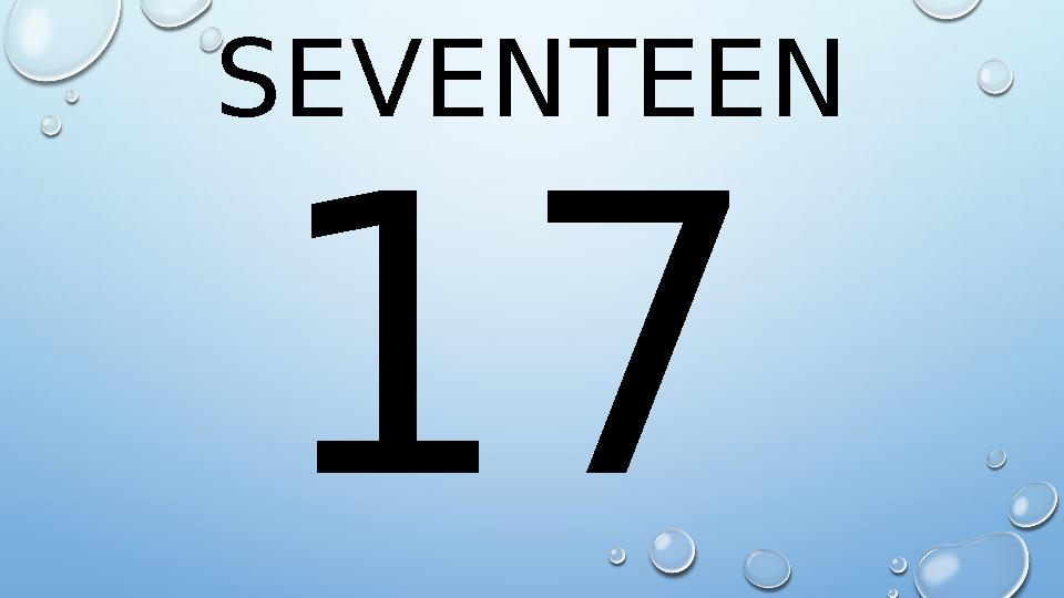 SEVENTEEN 17