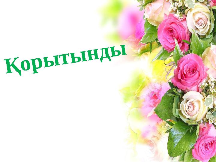 Қорытынды