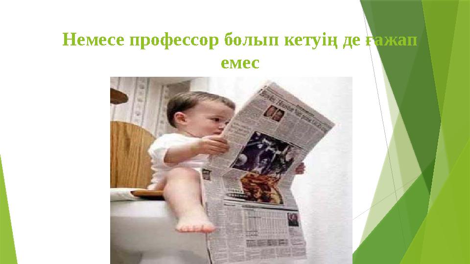 Немесе профессор болып кетуің де ғажап емес