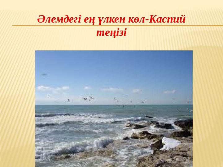Әлемдегі ең үлкен көл-Каспий теңізі