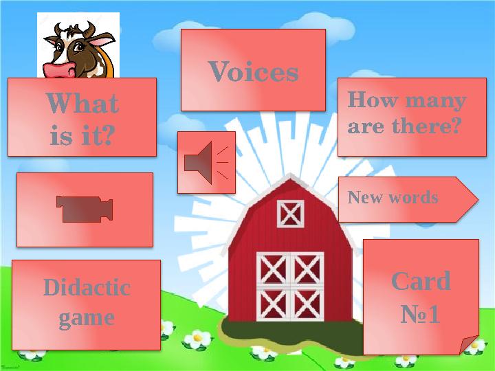 What is it? Voices How many are there? New words Didactic game Card № 1