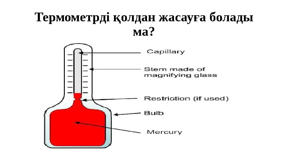Термометрді қолдан жасауға болады ма?
