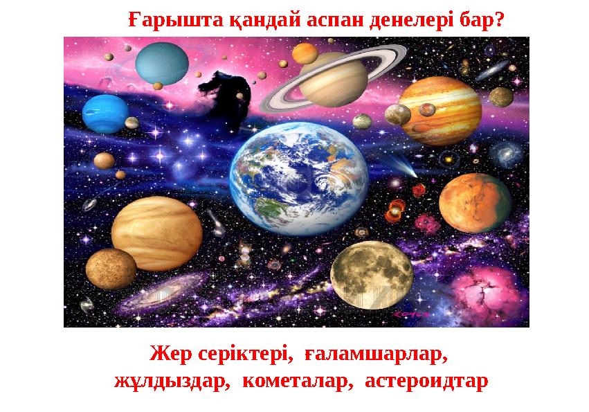 Ғарышта қандай аспан денелері бар? Жер серіктері, ғаламшарлар, жұлдыздар, кометалар, астероидтар