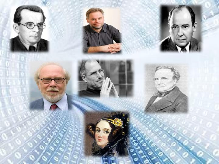 Сергей Алексеевич Лебедев Касперский Евгений Валентинович Джон фон Нейман Стив Джобс Никлаус Вирт Августа Ада Лав