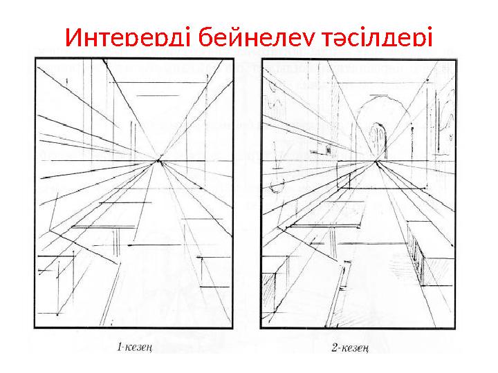 Интерерд і бейнелеу тәсілдері •