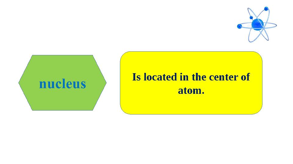 Is located in the center of atom.