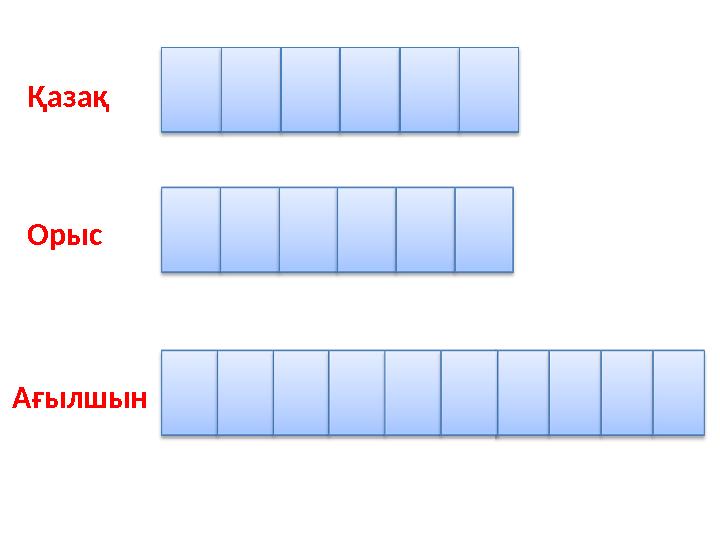 Қазақ Орыс Ағылшын
