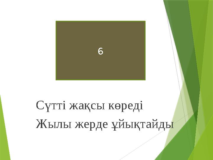 Сүтті жақсы көреді Жылы жерде ұйықтайды 6