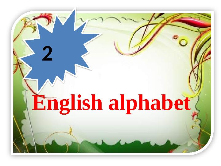 2 English alphabet