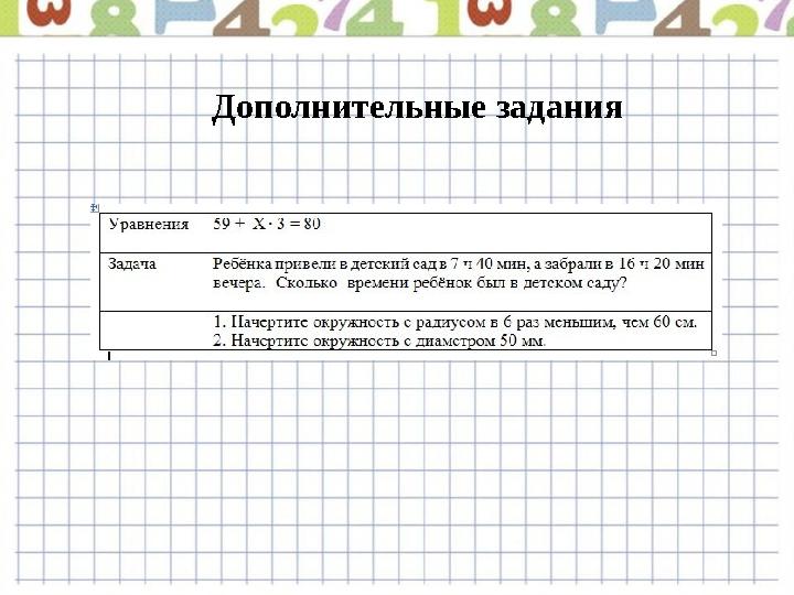 Дополнительные задания