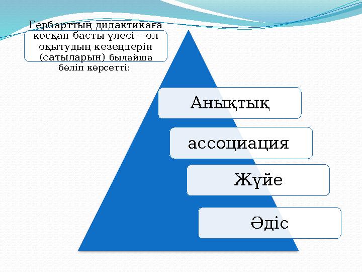 Оқыту – білім алушылардың оқу-танымдық іс- әрекетін басқаратын, ұйымдастыратын оқытушының мақсатты түрде бағытталған, арнайы