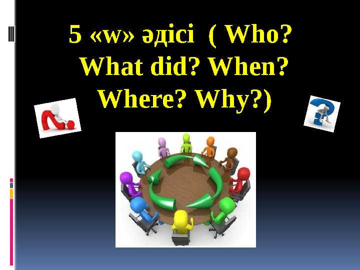 5 «w» әдісі ( Who? What did? When? Where? Why?)