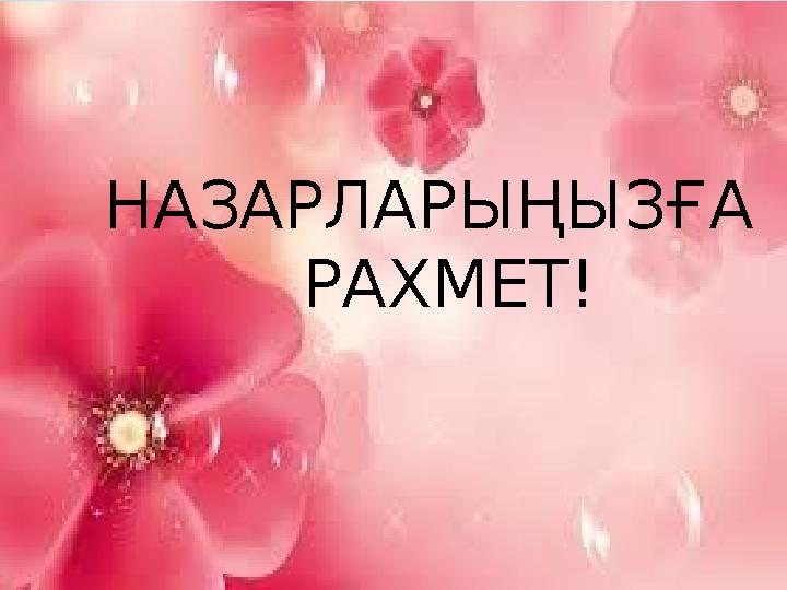 НАЗАРЛАРЫ ҢЫЗҒА РАХМЕТ!