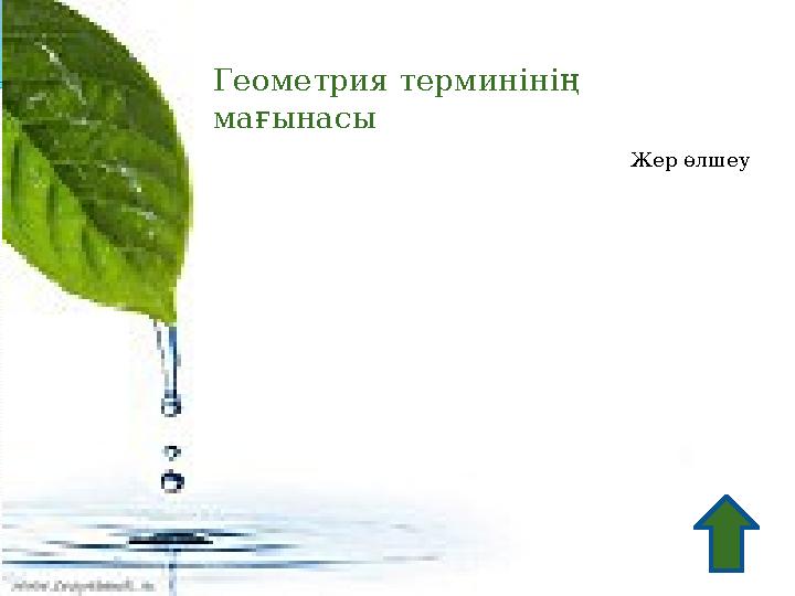 Геометрия терминінің мағынасы Жер өлшеу