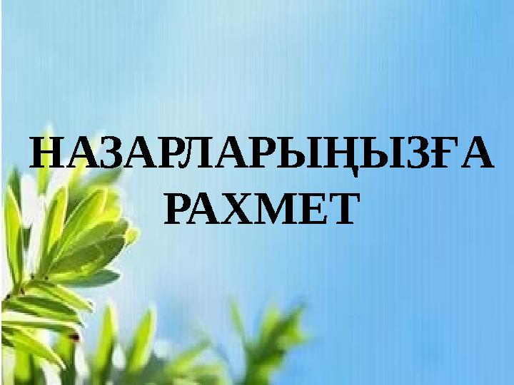 НАЗАРЛАРЫҢЫЗҒА РАХМЕТ