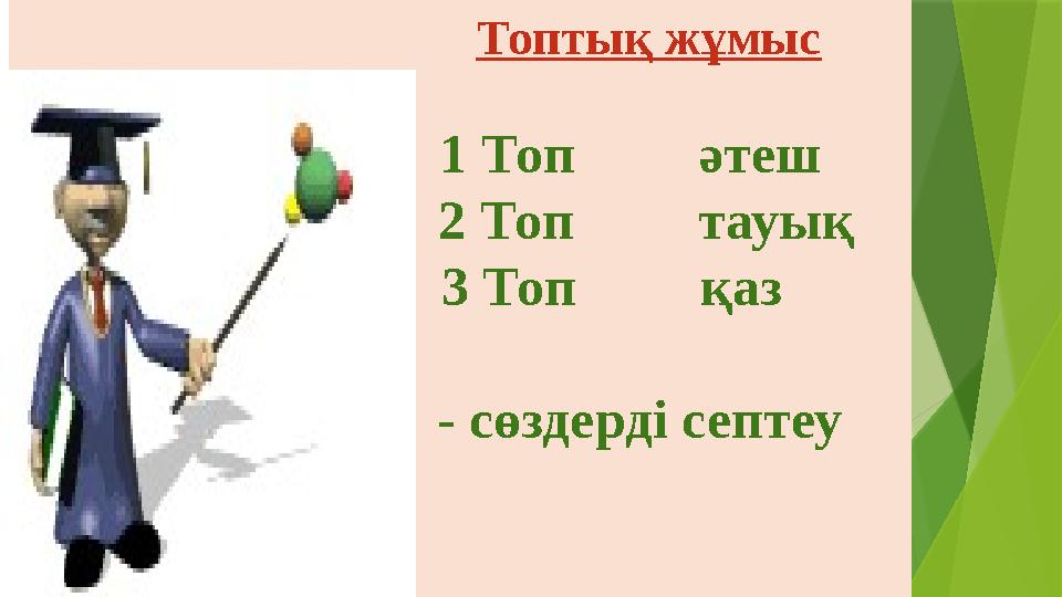 Топтық жұмыс 1 Топ әтеш