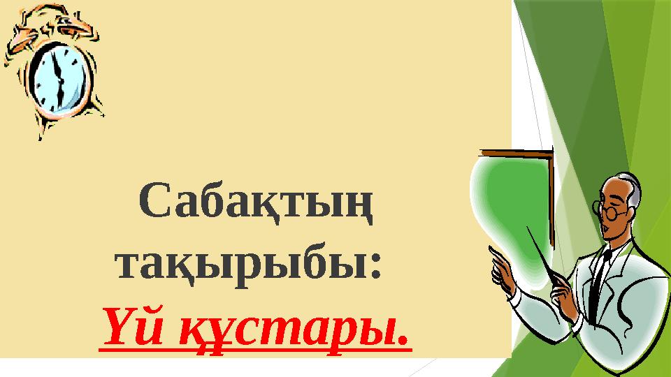 Сабақтың тақырыбы: Үй құстары.