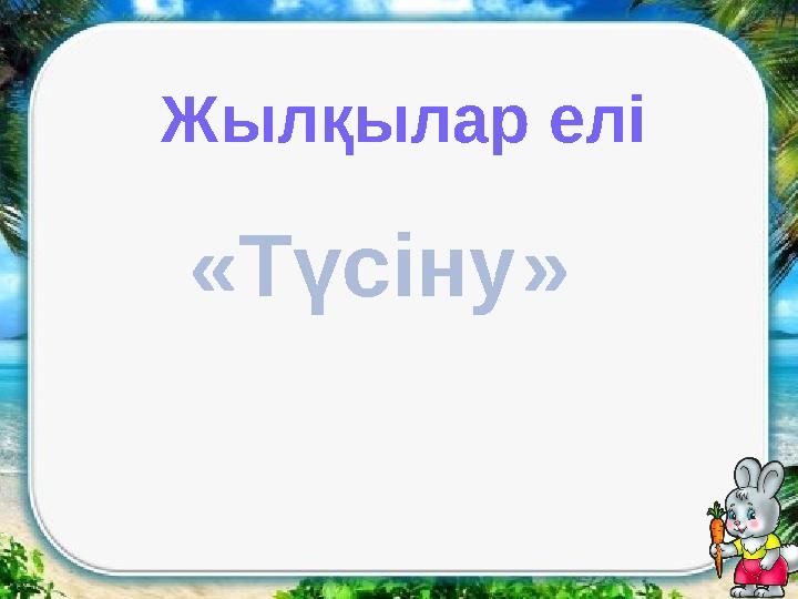 Жылқылар елі «Түсіну»