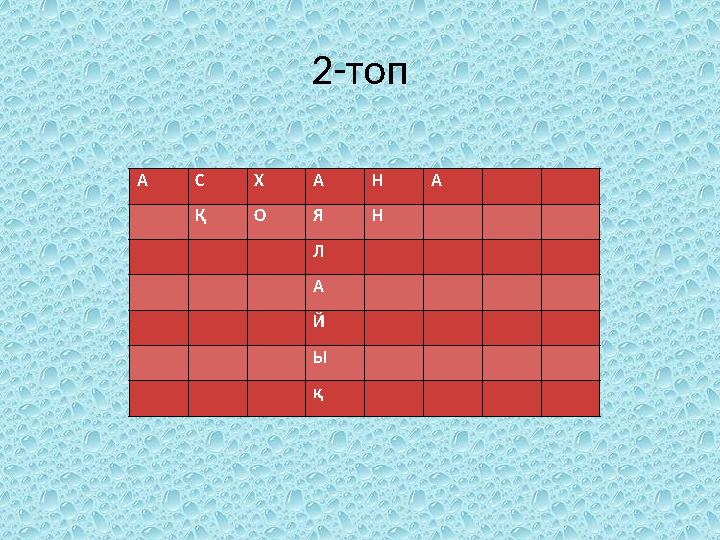 2-топ А С Х А Н А Қ О Я Н Л А Й Ы қ