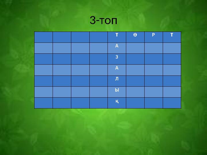 3-топ Т Ө Р Т А З А Л Ы қ