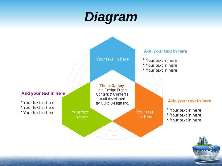 Diagram ThemeGallery is a Design Digital Content & Contents mall developed by Guild Design Inc. Your text in here Your text
