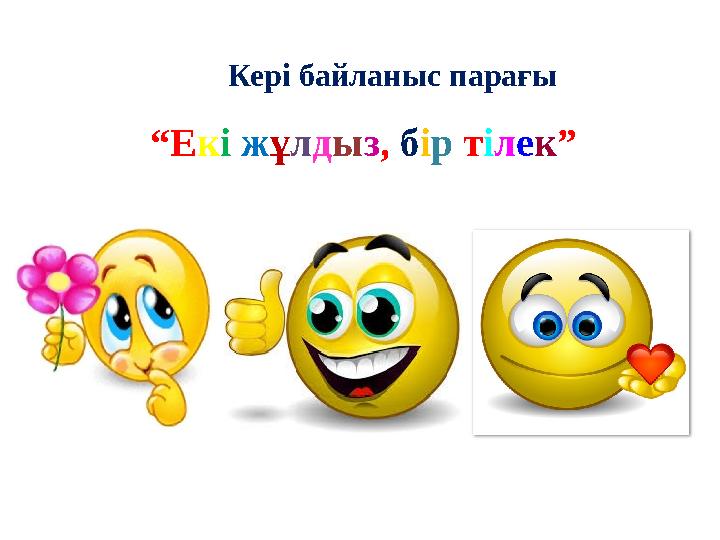 Кері байланыс парағы “Екі жұлдыз, бір тілек”