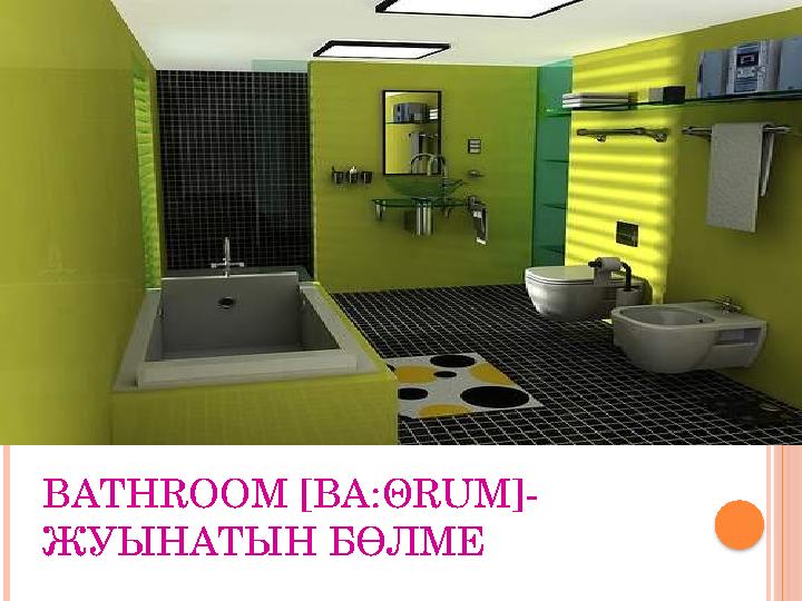 BATHROOM [BA:ΘRUM]- ЖУЫНАТЫН БӨЛМЕ