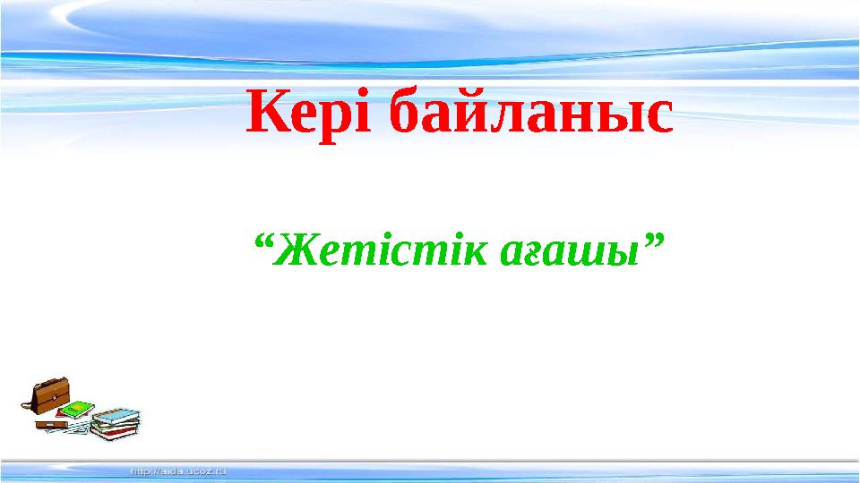 Кері байланыс “Жетістік ағашы”