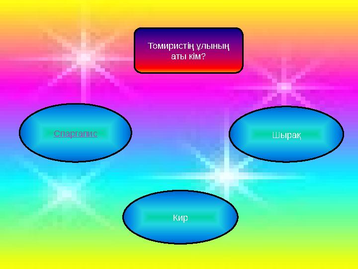 Томиристің ұлының аты кім? Спаргапис Кир Шырақ