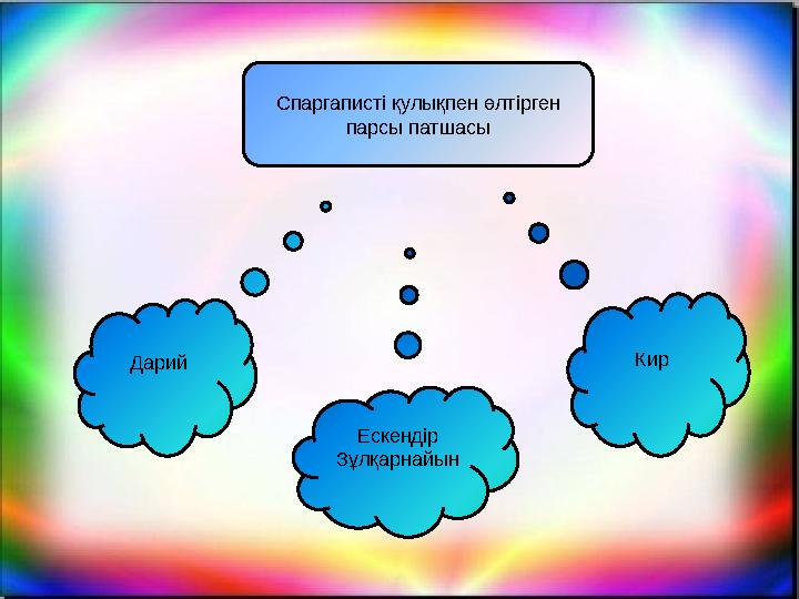 Спаргаписті қулықпен өлтірген парсы патшасы Дарий Ескендір Зұлқарнайын Кир