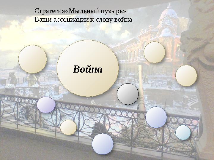 Война Стратегия«Мыльный пузырь» Ваши ассоциации к слову война
