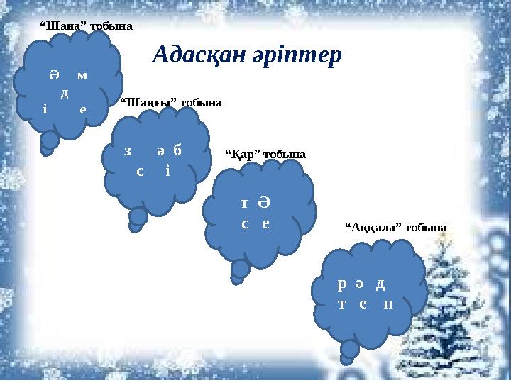 Адасқан әріптер Ә м д і е з ә б с і т Ә с е р ә д т е п “Шана”