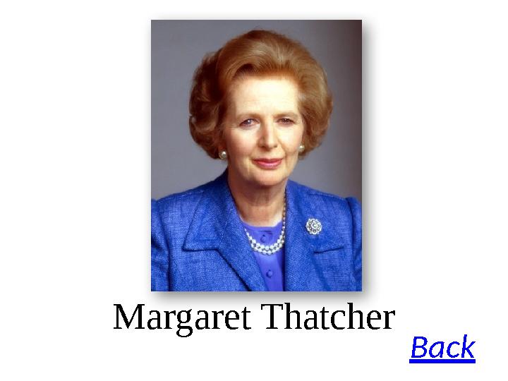 Margaret Thatcher Back